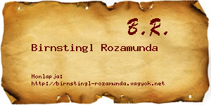 Birnstingl Rozamunda névjegykártya